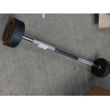 1 x Metis, 30kg fixed rubber barbell, little dusty from storage - new (under mezzanine)