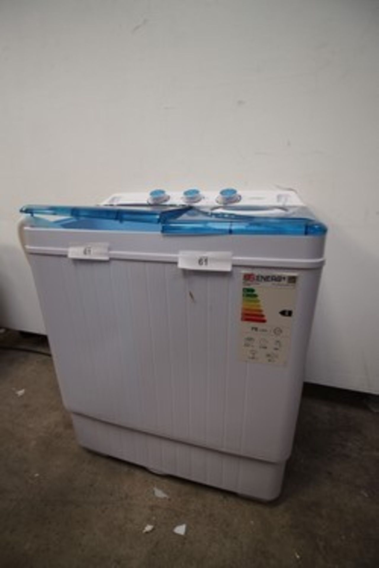 1 x Costway portable washing machine, cracked case top right, model No: FP10366GB, 6.5kg capacity,