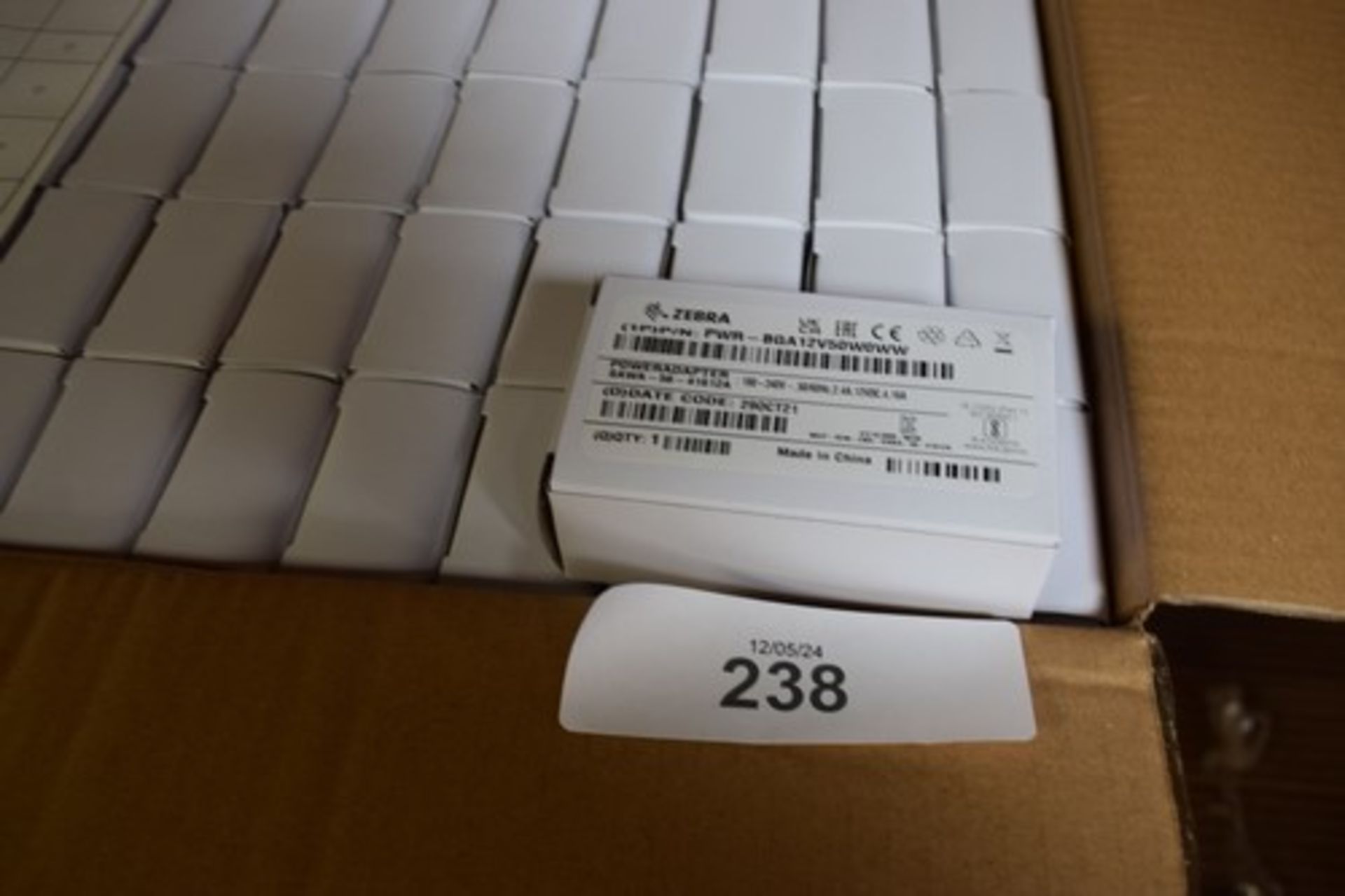 50 x Zebra printer adapters, Model PWR.BGA12V50WOWW - New in box (ES14)