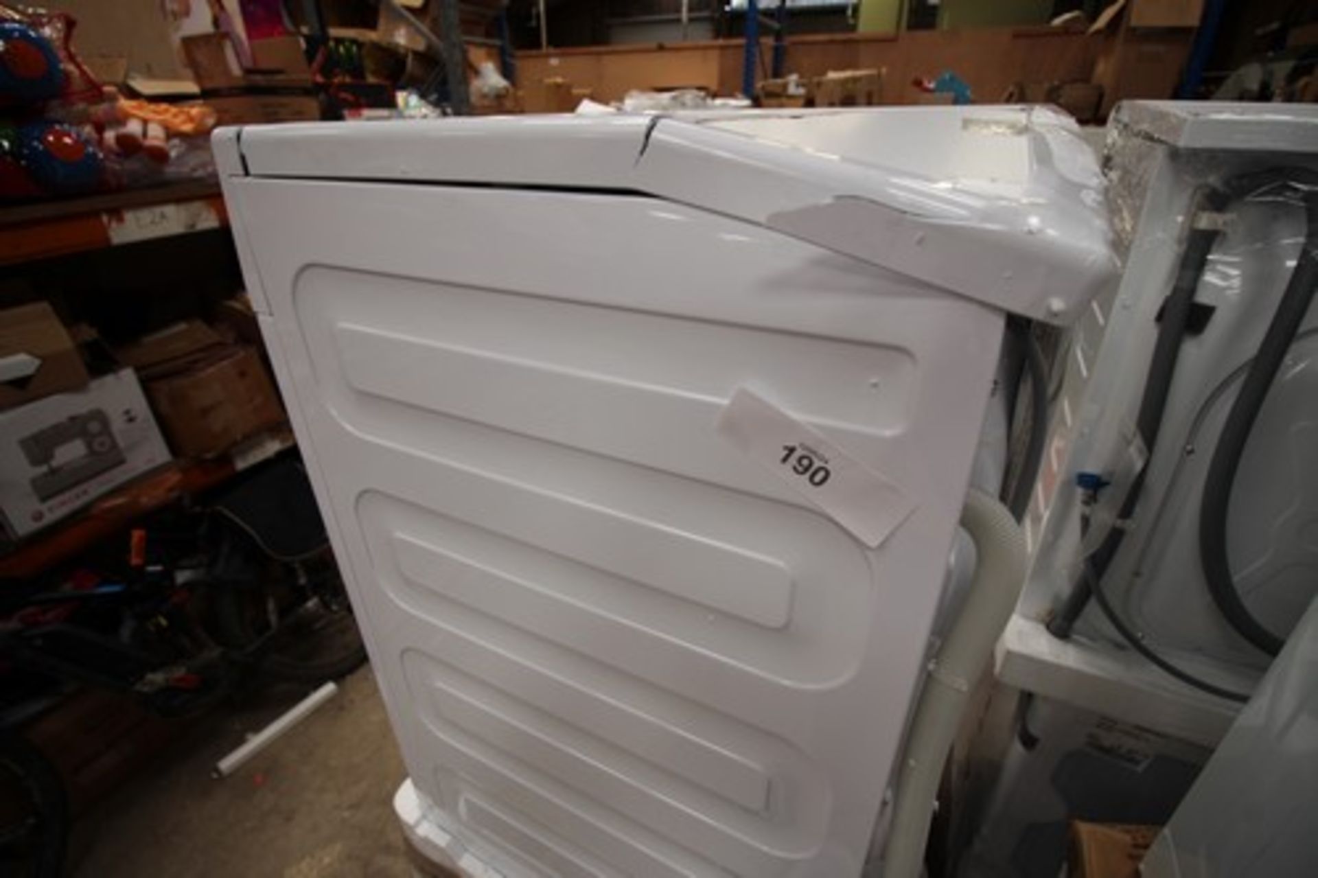 1 x Beko 8kg washing machine, Model WTL84141W, broken top panel, dented back top right corner - - Image 2 of 4