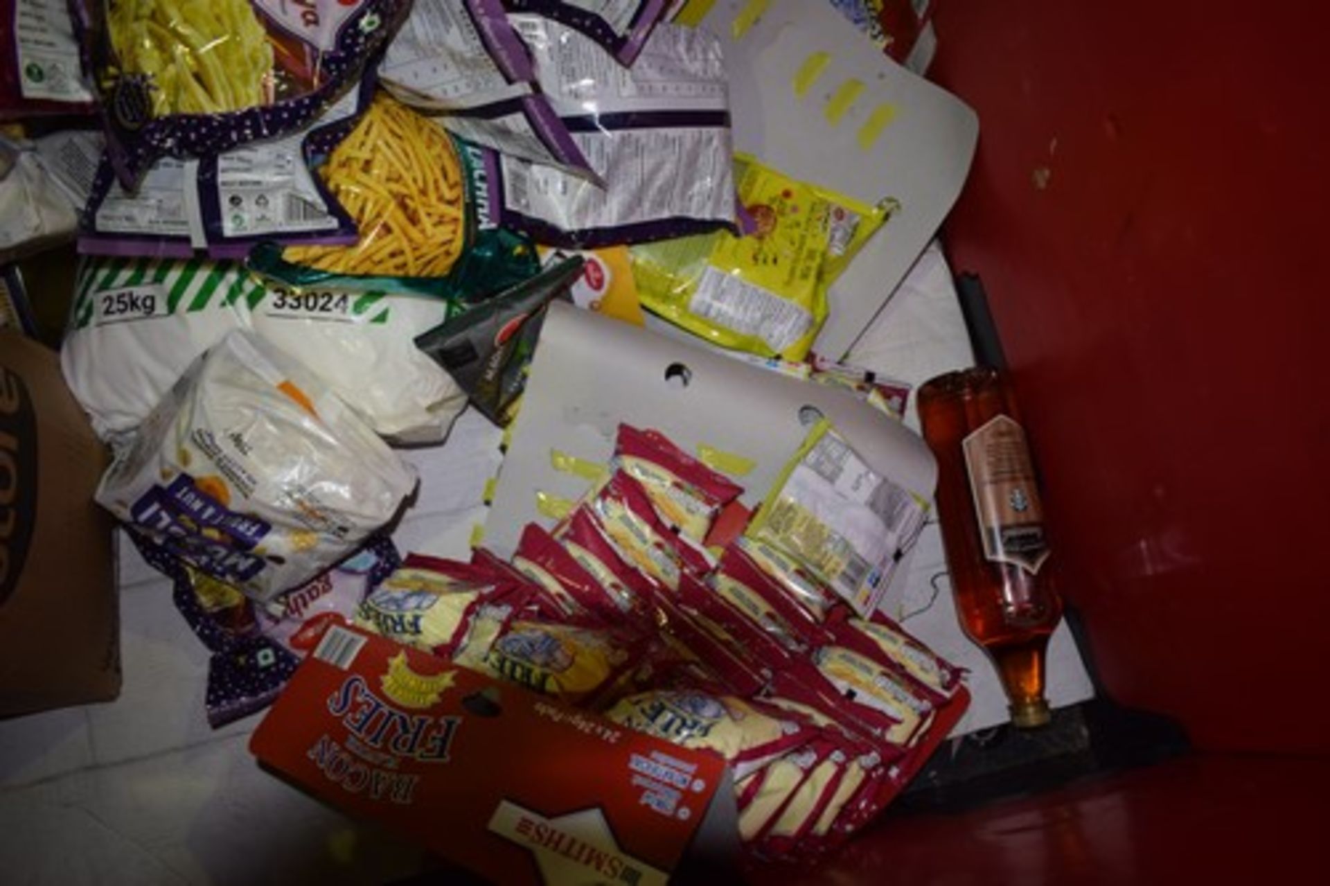 A selection of food and drink including crisps, noodles, packs of salt etc - New (open shed) - Image 5 of 11