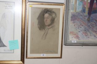 Walter Frederick Cadby, pastel study entitled "A S