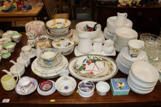 A large quantity of various china to include white