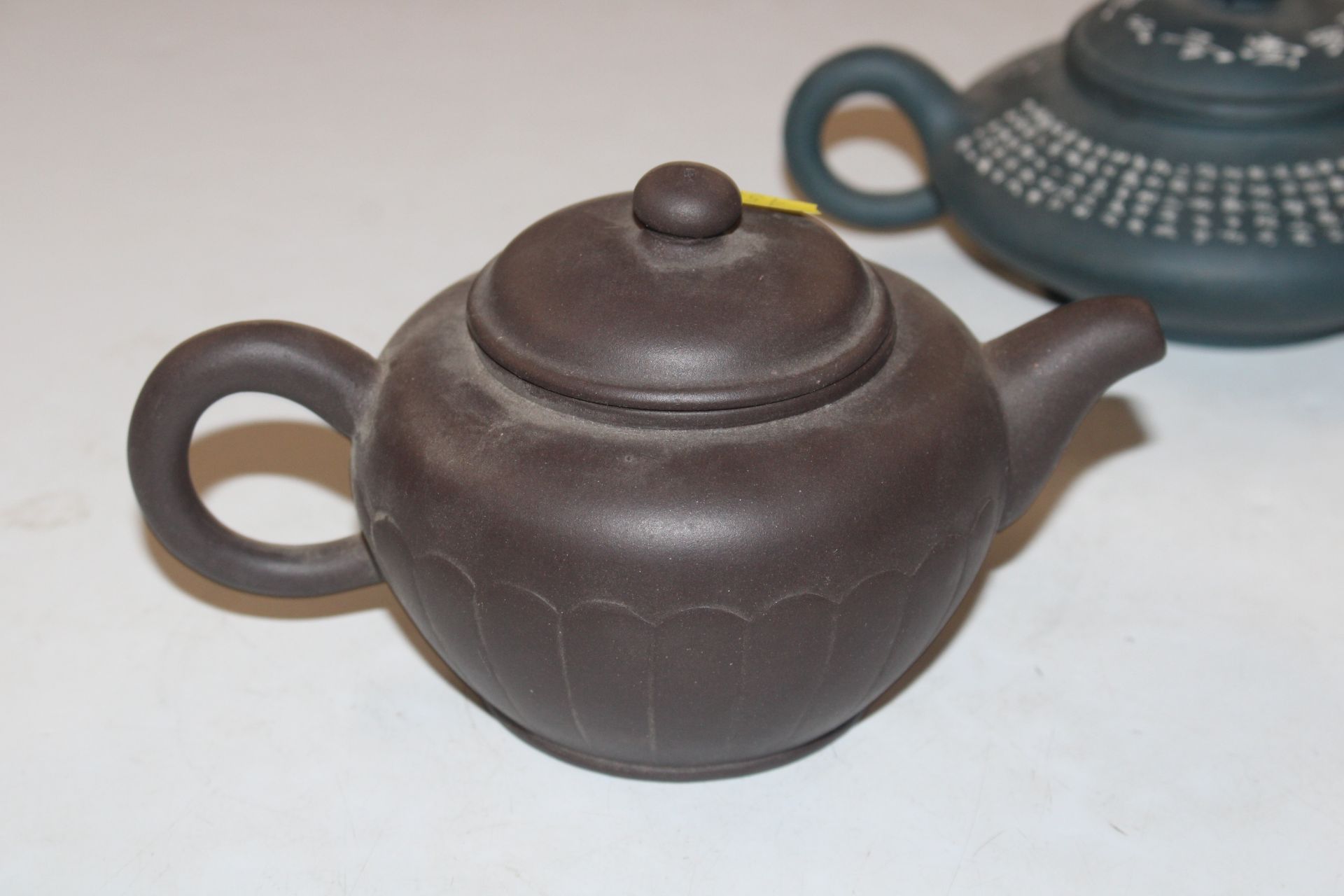 Two Oriental teapots with character mark to base; - Image 9 of 17