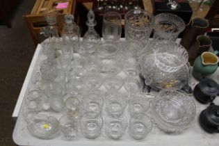 A quantity of table glassware to include cut glass