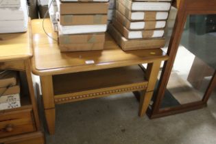 An oak coffee table