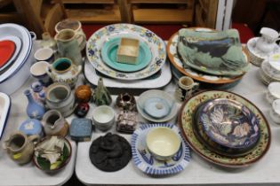A quantity of various Studio pottery etc, to inclu