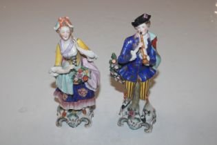 A pair of Sampson Chelsea style porcelain figures