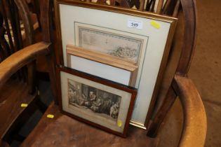 A pair of framed and glazed Noddy prints; a framed