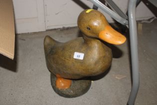 A large stoneware model of a duck