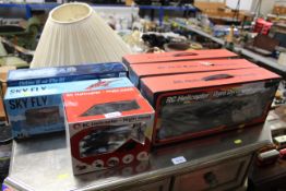 Six boxes of RC helicopters