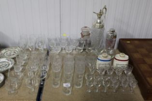 A collection of table glassware to include cocktai