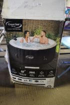 A CleverSpa onyx inflatable hot tub with original