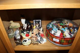 A collection of ornaments including Border Fine Arts and a collection of plastic figures and farm