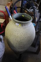 A large garden urn