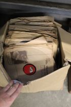 A box of 78 rpm records