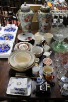 A collection of decorative china to include a pair