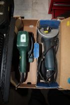 A Bosch PSS230 sander with a Bosch GWS660 angle gr