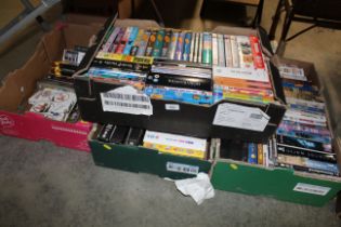 Four boxes of DVD's