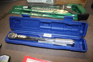 An 8" torque wrench in fitted plastic case (43)