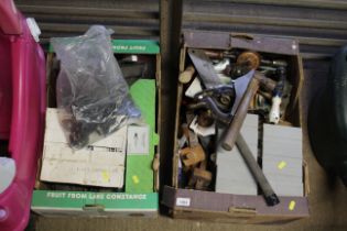 Two tray boxes containing various miscellaneous it