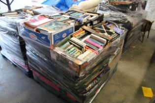 A pallet of miscellaneous books. Successful purch