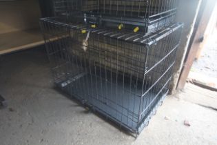 A medium sized pet cage
