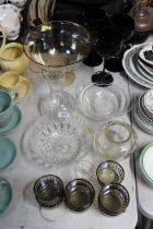 A collection of table glassware to include glass g