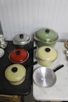 A collection of Club saucepans and casserole dishe