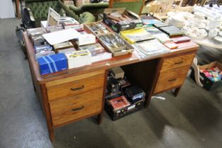 A twin pedestal desk