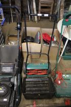 A Bosch AHM38G cylinder push lawnmower