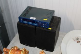 A Brennan CD player and pair of speakers