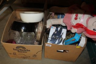 Two boxes of various sundries