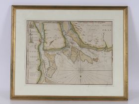 19th Century coloured map, "Chart Of The Harbour O