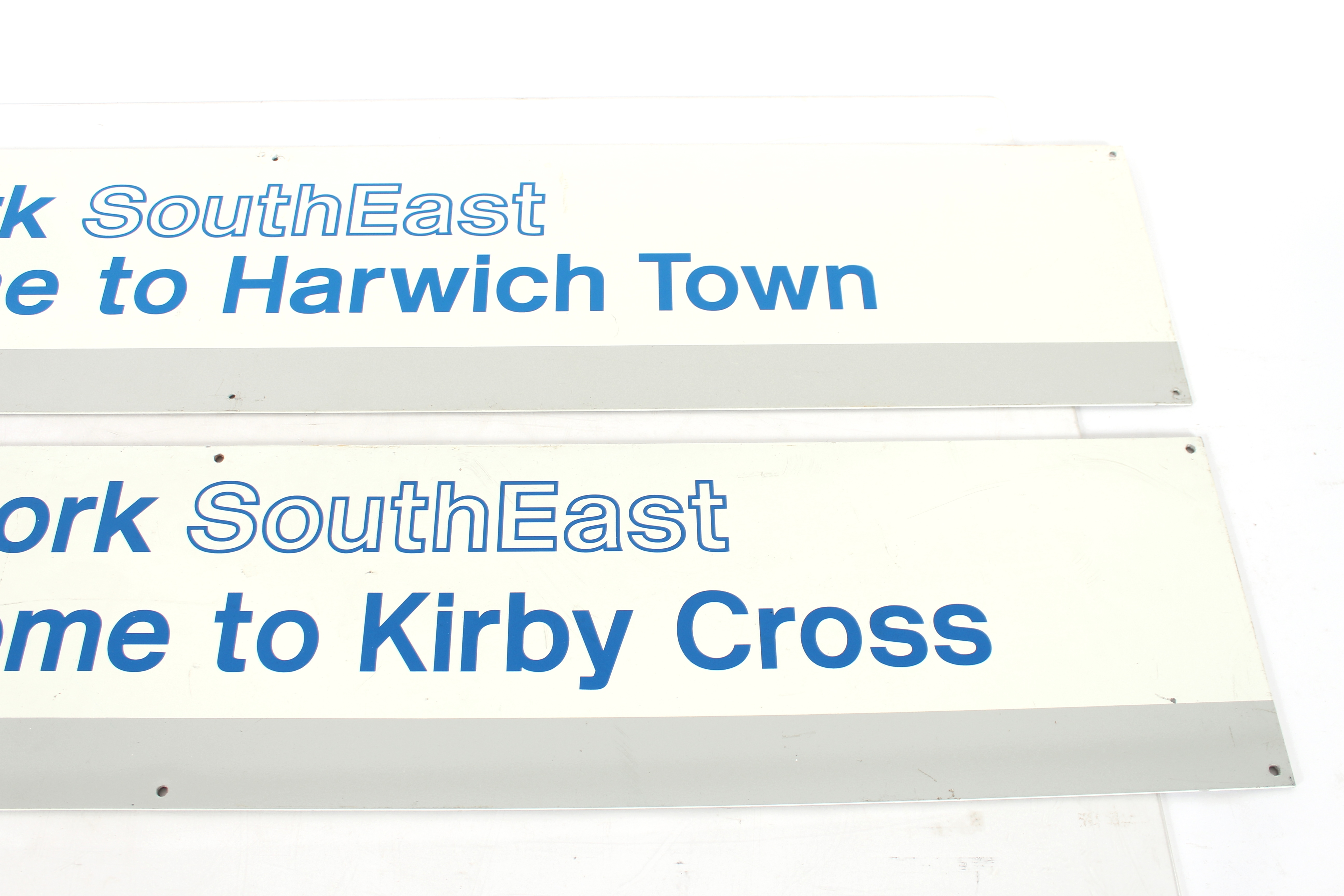 Two enamel Network South East signs for "Harwich T - Image 3 of 5