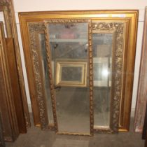 Three various gilt framed mirrors