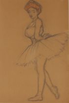 Attributed to Gibb Snow, study of a ballerina, uns