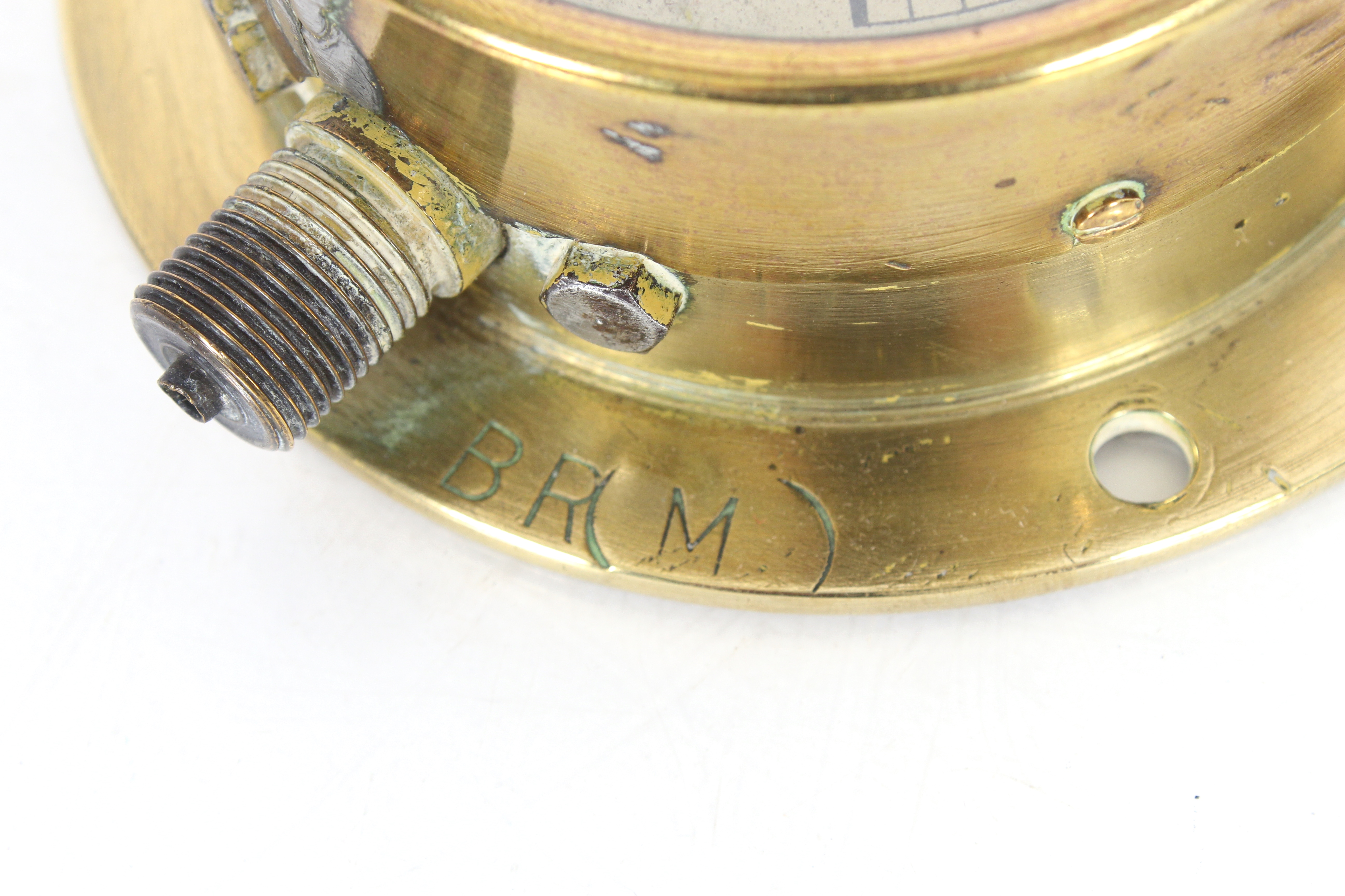 A B.R.(M) steam gauge, brass cased - Image 2 of 3