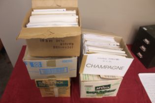 Five boxes of prepaid and stamps-on GB covers sorte