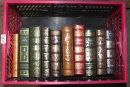 Ten well bound Franklin Library editions including