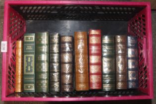 Ten well bound Franklin Library editions including