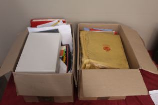 Two boxes of prepaid and stamps-on GB covers, post