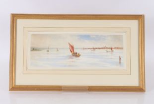 T. Weston, watercolour study of the River Yare, 14