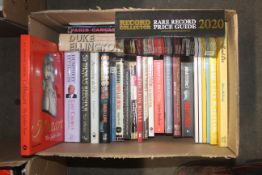 A collection of jazz and classical music books and