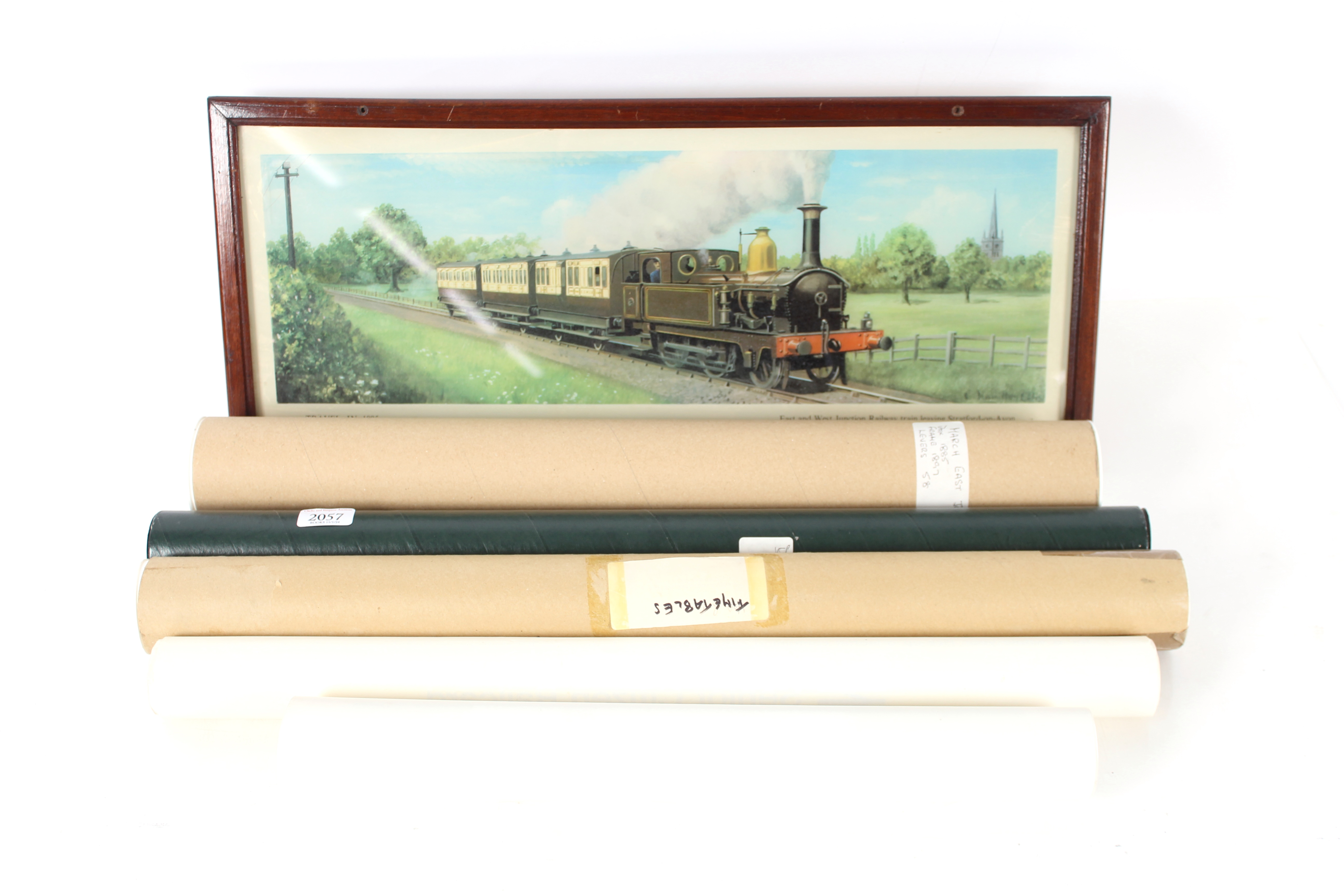 A roll of Railway Timetables and an East Anglia "D