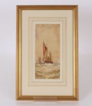 W. Stewart, watercolours, a pair, fishing vessels