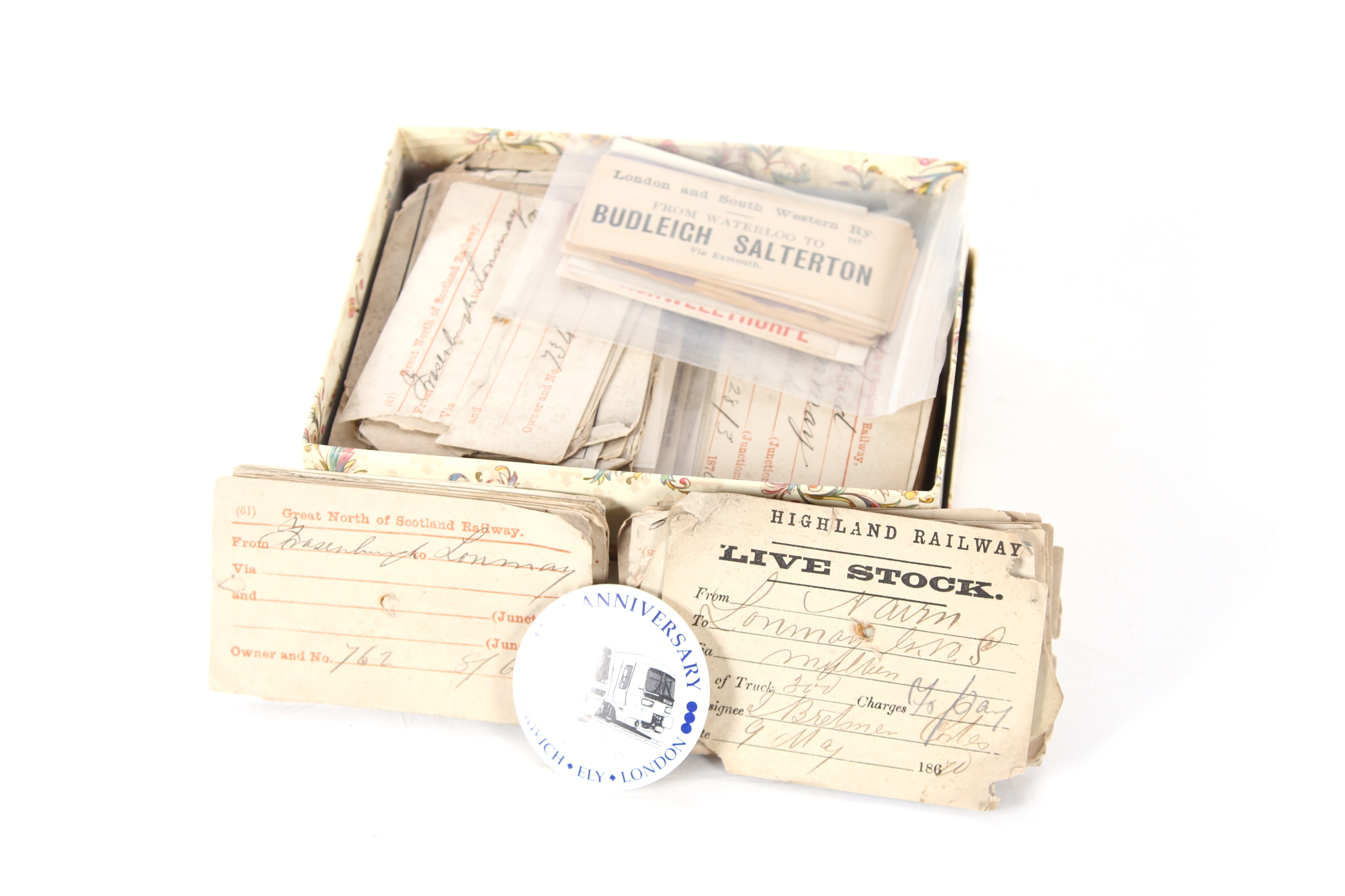 A collection of miscellaneous railway tickets and