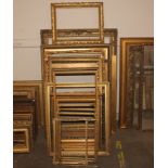 A collection of various gilt picture frames