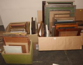 Three boxes of miscellaneous picture frames