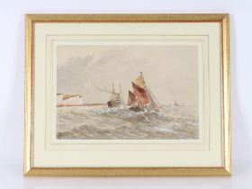 E. Adams, watercolour study of sailing vessel and